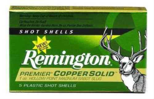 12 Gauge 5 Rounds Ammunition Remington 3" 1 oz Copper #Slug